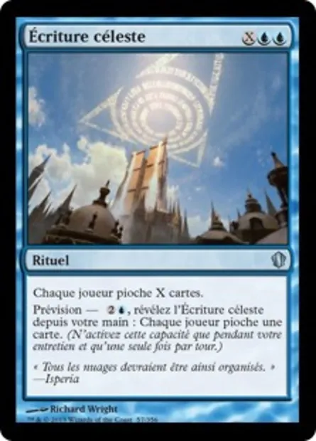 Écriture céleste, carte Magic C13 57 — extension Commander 2013