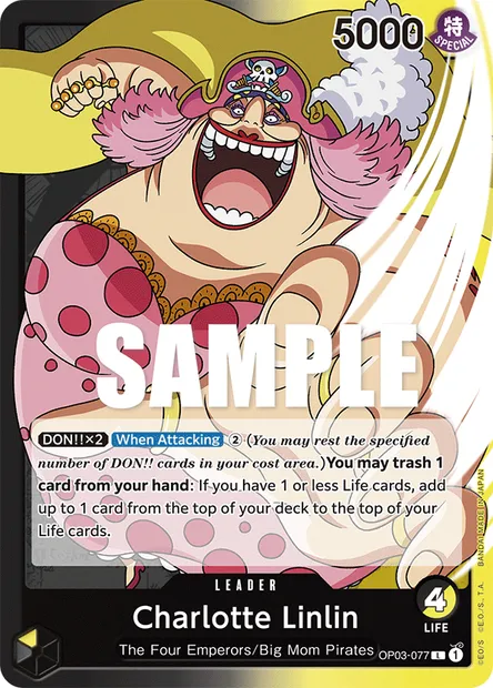 Charlotte Linlin, One Piece card OP03-077 — PILLARS OF STRENGTH set