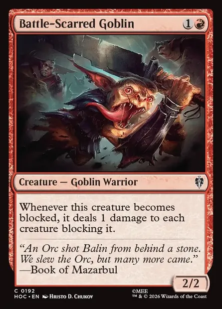 Battle-Scarred Goblin, Magic card HOC 192 — The Hobbit Eternal set