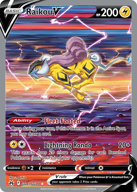 Raikou V, Pokémon card CRZ GG41 — Crown Zenith set