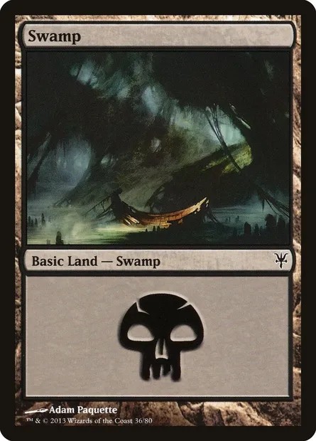 Swamp, Magic card DDK 36 — Duel Decks: Sorin vs. Tibalt set