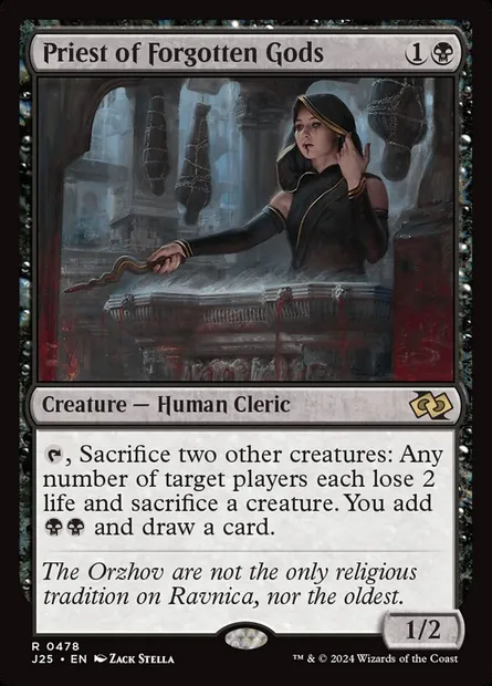 Priest of Forgotten Gods, Magic card J25 478 — Foundations Jumpstart set