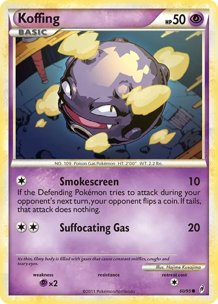 Smogo, carte Pokémon CL 60 — extension L'appel des Légendes