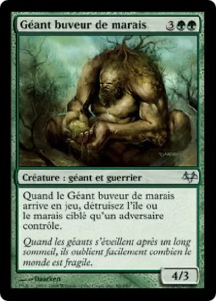 Géant buveur de marais, carte Magic EVE 69 — extension Coucheciel