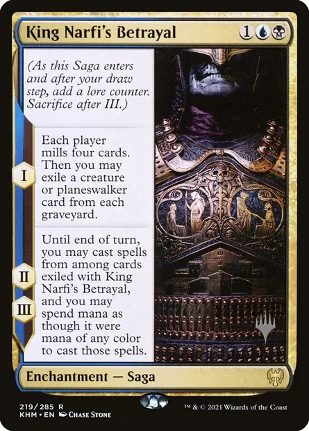 King Narfi's Betrayal, Magic card PKHM 219p — Kaldheim Promos set