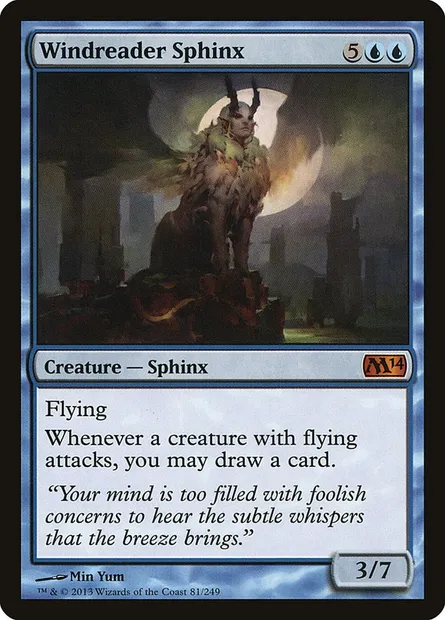Windreader Sphinx, Magic card M14 81 — Magic 2014 set