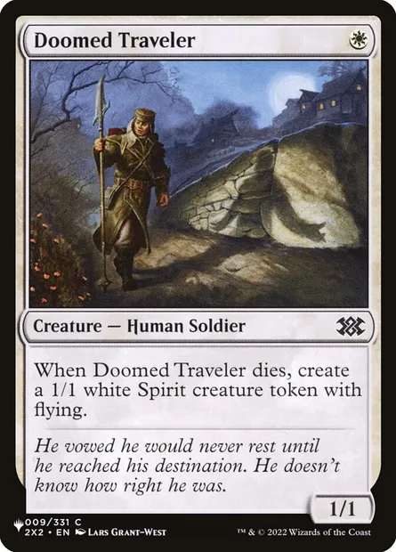 Doomed Traveler, Magic card PLST 2X2-9 — The List set
