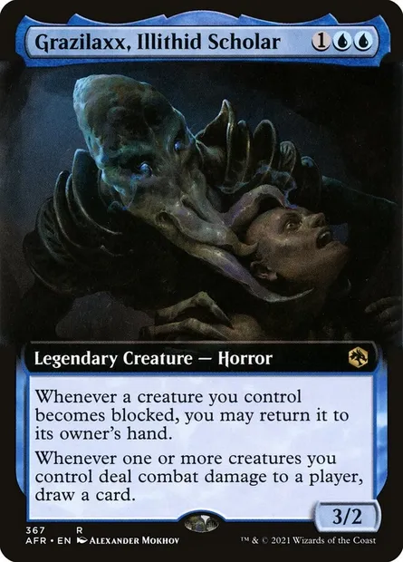 Grazilaxx, Illithid Scholar, Magic card AFR 367 — Adventures in the Forgotten Realms set