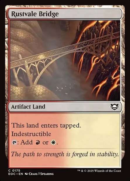 Rustvale Bridge, Magic card EOC 175 — Edge of Eternities Commander set