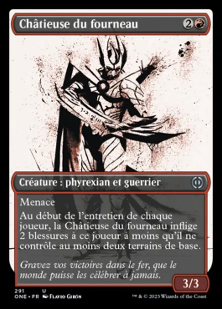 Châtieuse du fourneau, carte Magic ONE 291 — extension Tous Phyrexians