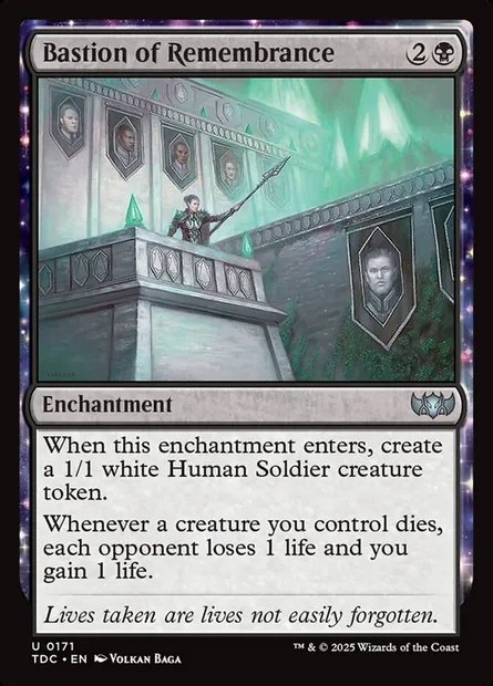Bastion of Remembrance, Magic card TDC 171 — Tarkir: Dragonstorm Commander set