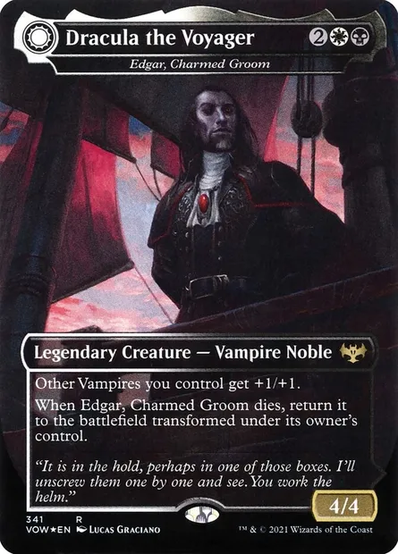 Edgar, Charmed Groom // Edgar Markov's Coffin, Magic card VOW 341 — Innistrad: Crimson Vow set