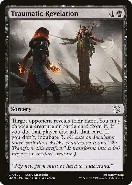 Traumatic Revelation, Magic card MOM 127 — March of the Machine set