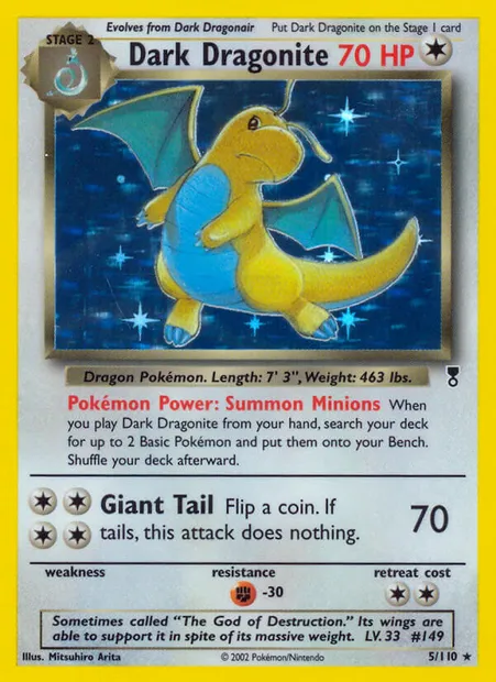 Dark Dragonite, Pokémon card LC 5 — Legendary Collection set