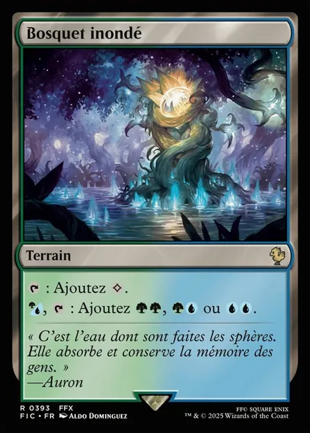 Bosquet inondé, carte Magic FIC 393 — extension Final Fantasy Commander