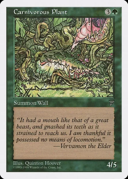 Carnivorous Plant, Magic card ATH 53 — Anthologies set