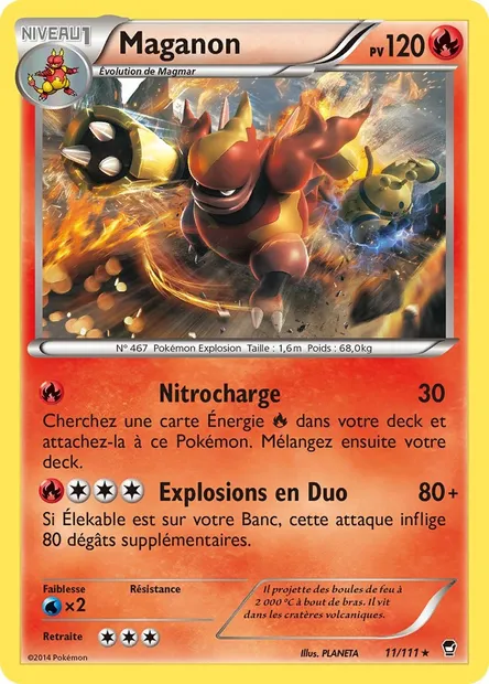 Maganon, carte Pokémon FFI 11 — extension Poings Furieux