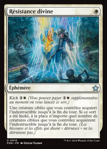 Résistance divine, carte Magic FDN 10 — extension Foundations