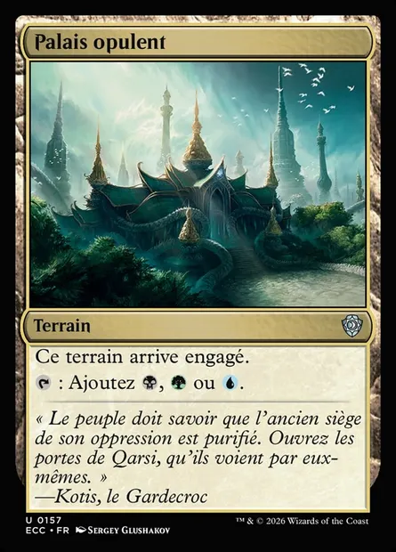 Palais opulent, carte Magic ECC 157 — extension Lorwyn Eclipsed Commander