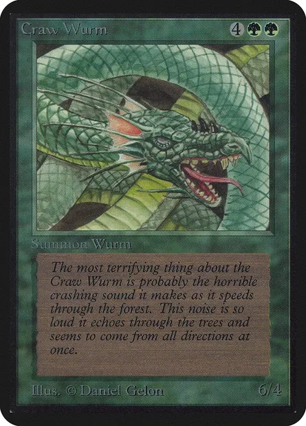 Guivre vorace, carte Magic LEA 190 — extension Limited Edition Alpha