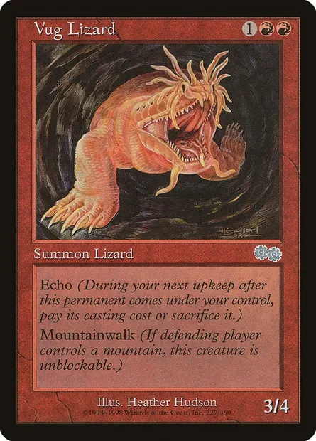 Vug Lizard, Magic card USG 227 — Urza's Saga set