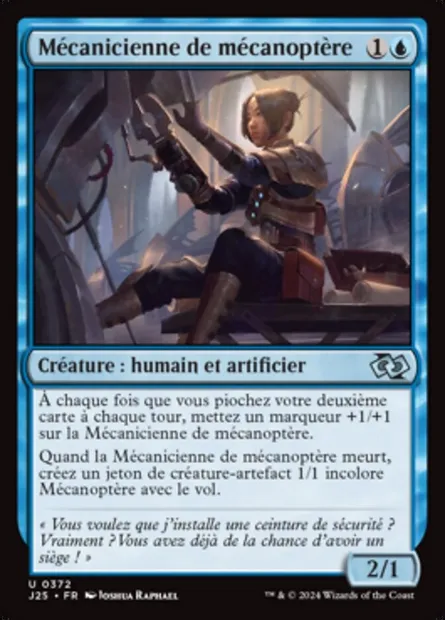 Mécanicienne de mécanoptère, carte Magic J25 372 — extension Foundations Jumpstart
