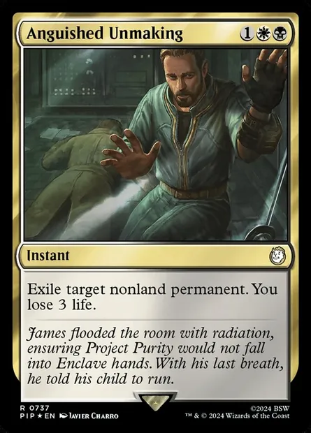 Annulation angoissée, carte Magic PIP 737 — extension Fallout