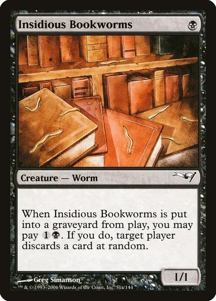 Insidious Bookworms, Magic card CST 51a — Coldsnap Theme Decks set