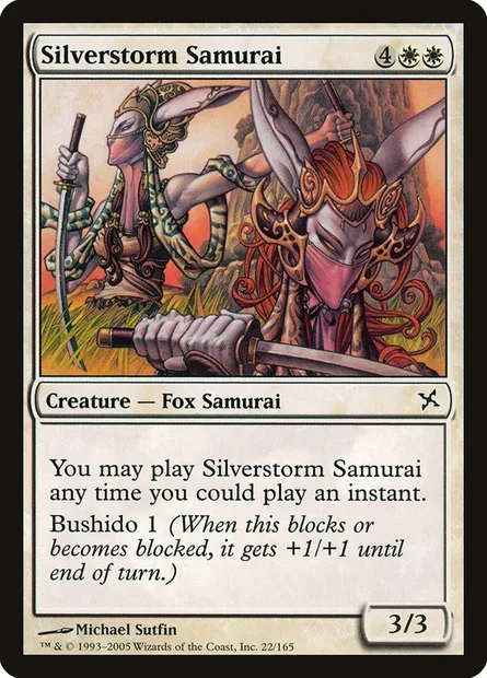 Samouraï argentorage, carte Magic BOK 22 — extension Traîtres de Kamigawa