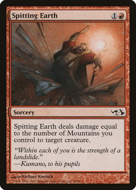 Spitting Earth, Magic card DD1 55 — Duel Decks: Elves vs. Goblins set