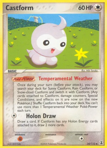 Castform, Pokémon card DS 34 — Delta Species set