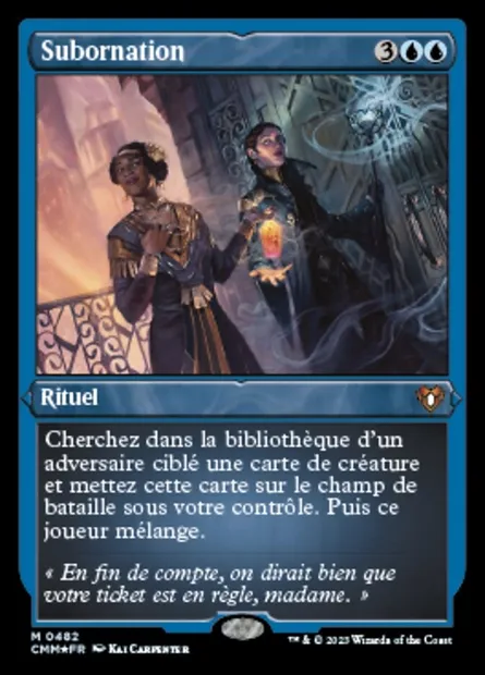Subornation, carte Magic CMM 482 — extension Commander Masters