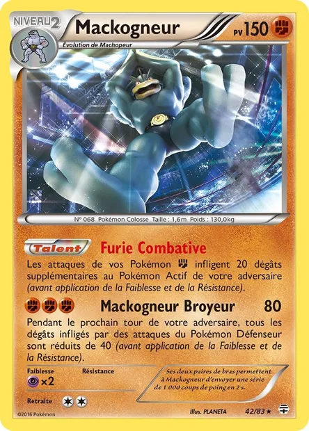 Mackogneur, carte Pokémon GEN 42 — extension Générations
