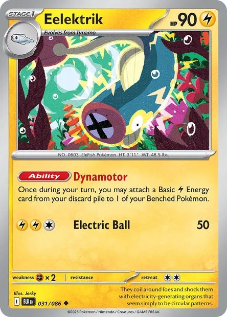 Eelektrik, Pokémon card BLK 031 — Black Bolt set
