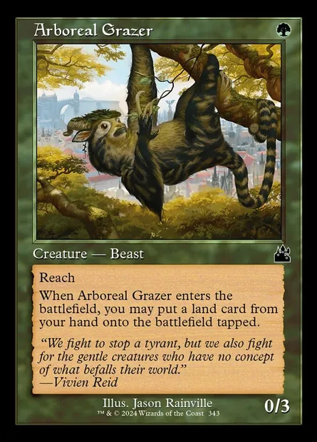 Arboreal Grazer, Magic card RVR 343 — Ravnica Remastered set