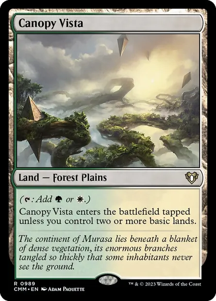 Canopy Vista, Magic card CMM 989 — Commander Masters set