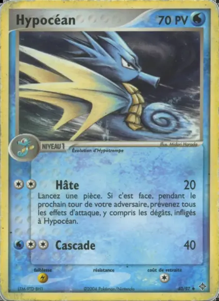 Hypocéan, carte Pokémon DR 40 — extension EX Dragon