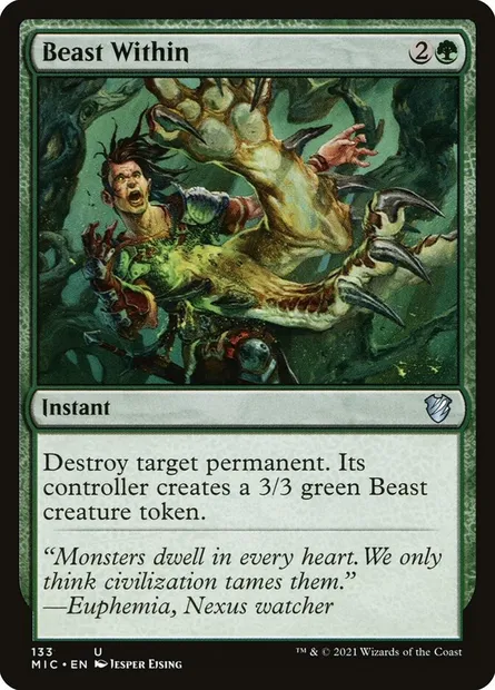 Beast Within, Magic card MIC 133 — Midnight Hunt Commander set