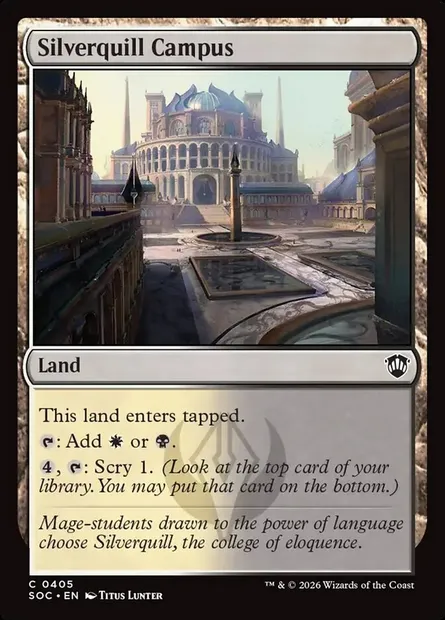 Silverquill Campus, Magic card SOC 405 — Secrets of Strixhaven Commander set