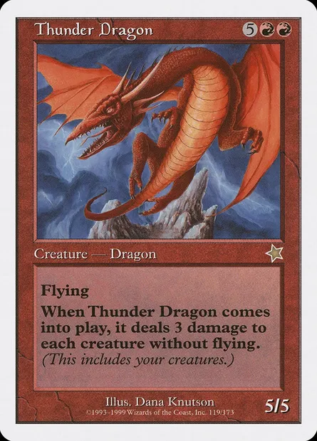 Thunder Dragon, Magic card S99 119 — Starter 1999 set