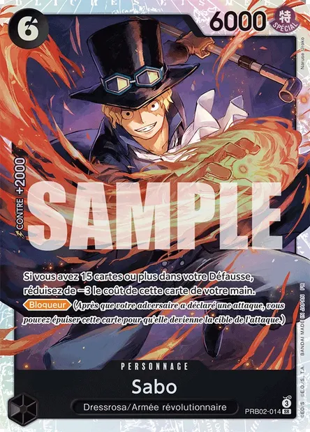 Sabo, carte One Piece PRB02-014 — extension ONE PIECE CARD THE BEST VOL.2