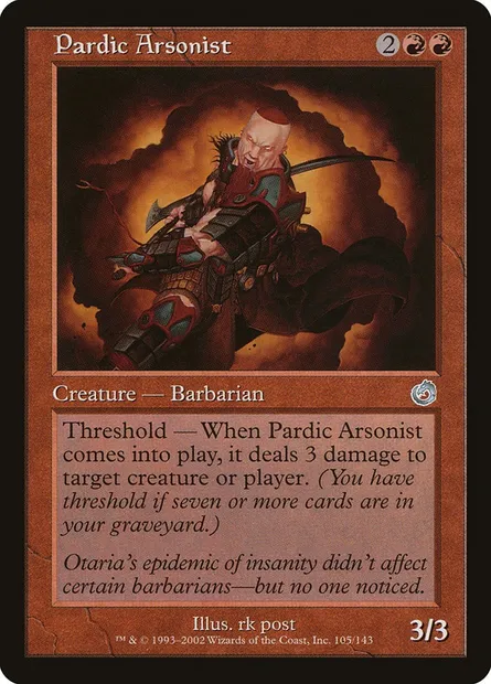 Pardic Arsonist, Magic card TOR 105 — Torment set