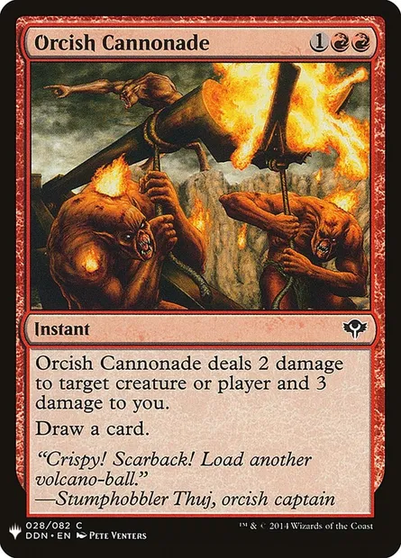 Orcish Cannonade, Magic card PLST DDN-28 — The List set