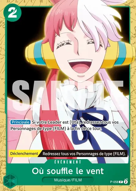 Où souffle le vent, carte One Piece P-058 — extension Carte promo