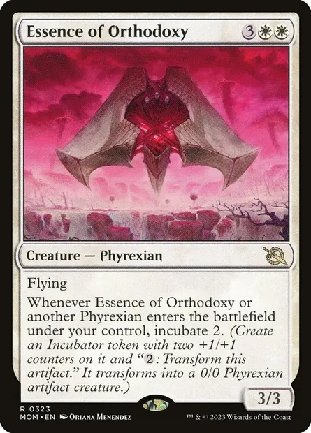 Essence of Orthodoxy, Magic card MOM 323 — March of the Machine set