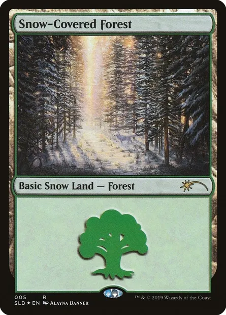 Forêt enneigée, carte Magic SLD 5 — extension Secret Lair Drop