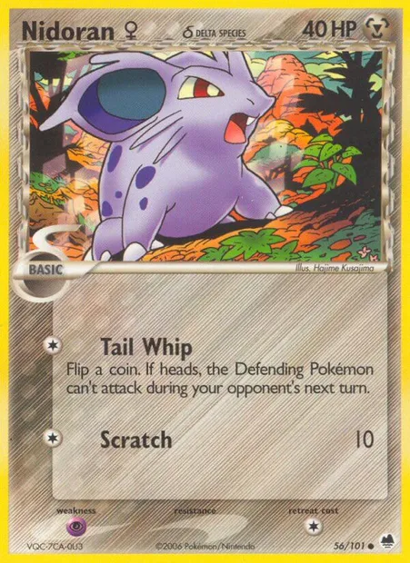 Nidoran♀ δ, Pokémon card DF 56 — Dragon Frontiers set