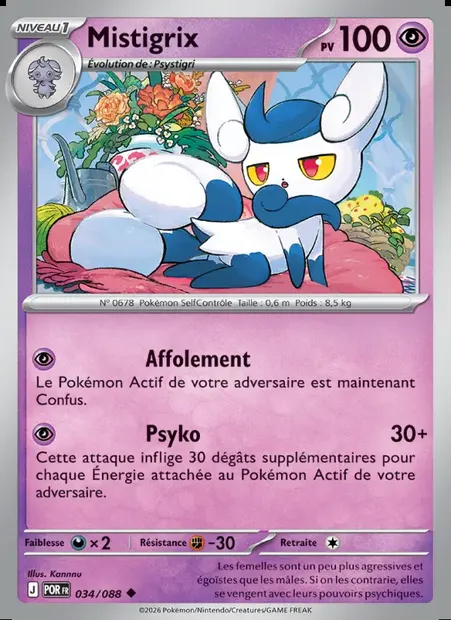 Mistigrix, carte Pokémon POR 034 — extension Équilibre Parfait