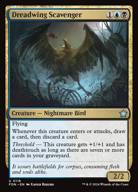 Dreadwing Scavenger, Magic card FDN 118 — Foundations set