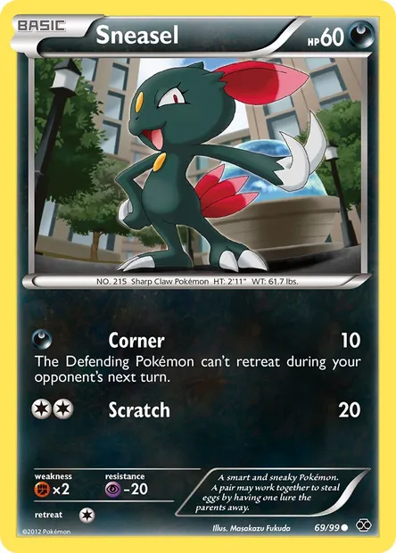 Sneasel, Pokémon card NXD 69 — Next Destinies set